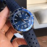 Super Clone Tag Heuer Formula 1 Calibre 5 43 mm Blue Rubber Strap Blue Dial